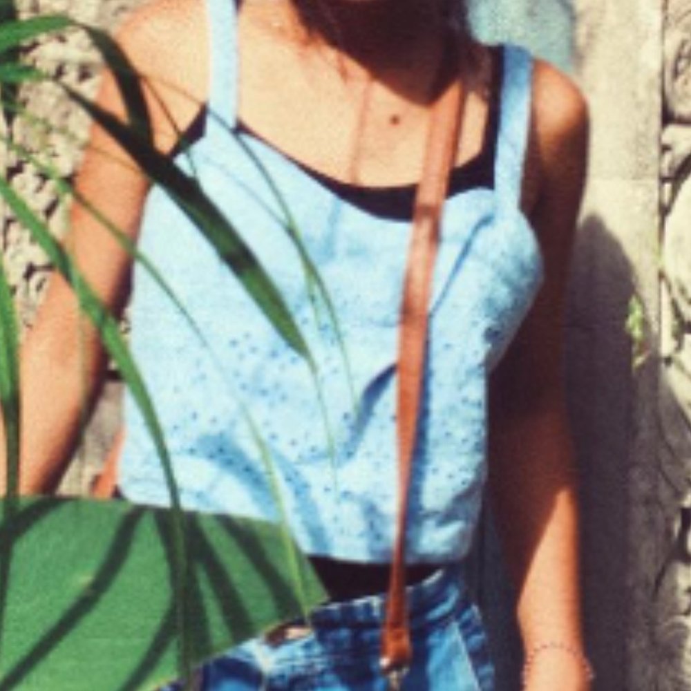 Express Sweetheart-neck Light Blue Top
